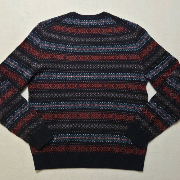NWT Brooks Brothers Fair Isle Sweater Extra Fine Merino Wool Men's Medium - Picture 4 of 8